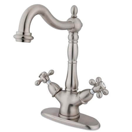 Kingston Brass KS1498AX Vessel Sink Faucet, Brushed Nickel KS1498AX